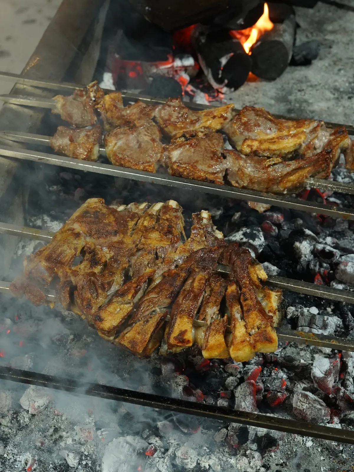 Charcoal BBQ Whole Lamb